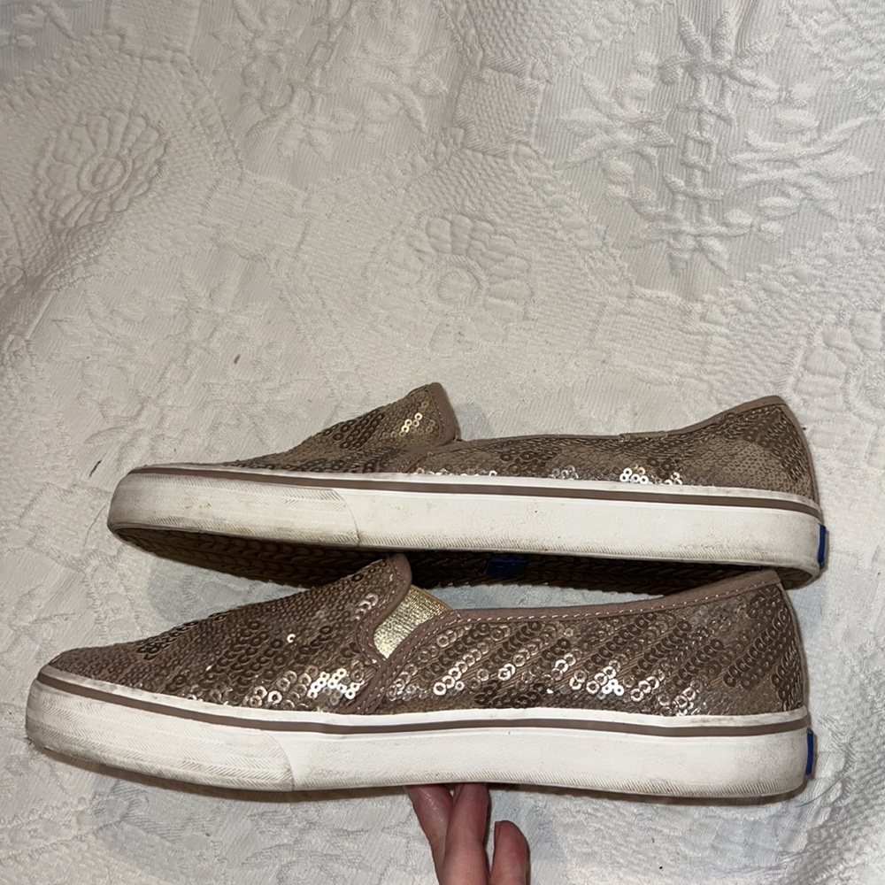 Keds Sequin Double Decker Slip On Sneakers Size 8 - Picture 7 of 9